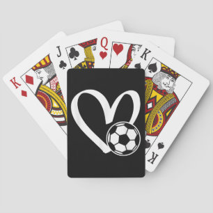 Soccer Ball Heart Playing Cards