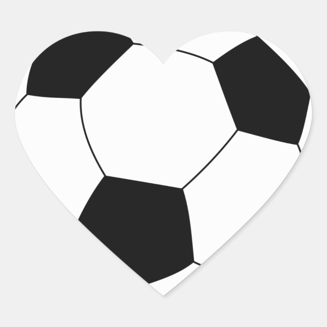 Soccer Ball Heart Sticker (Front)