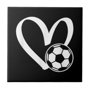 Soccer Ball Heart Tile
