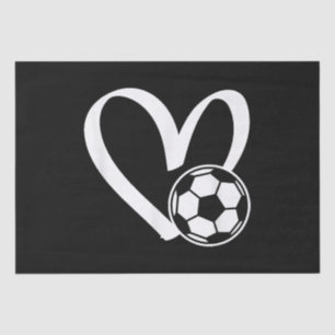 Soccer Ball Heart Tissue Paper