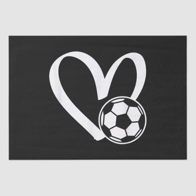 Soccer Ball Heart Tissue Paper (Front)