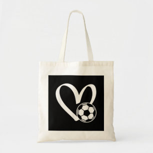 Soccer Ball Heart Tote Bag