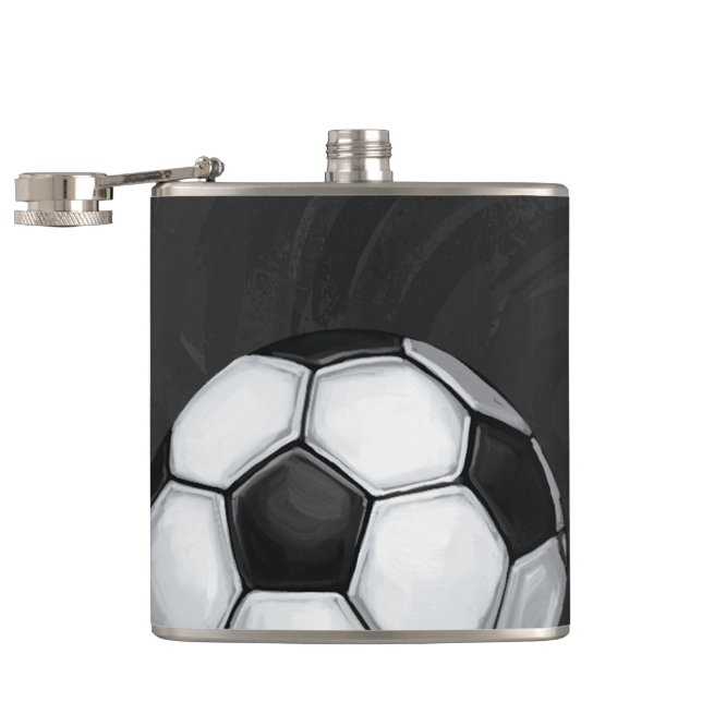 Soccer Ball Hip Flask (Opened)