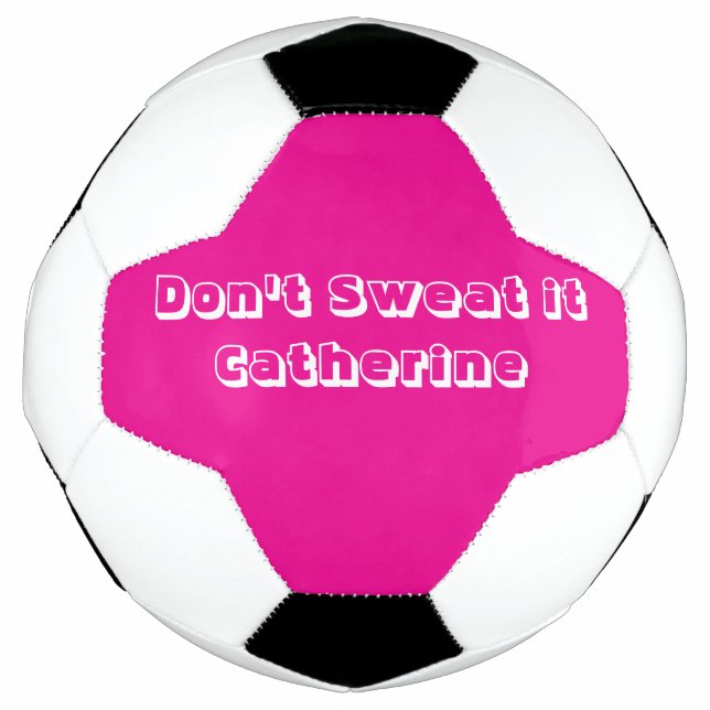 Soccer Ball Hot Pink & White Ball  (Front)