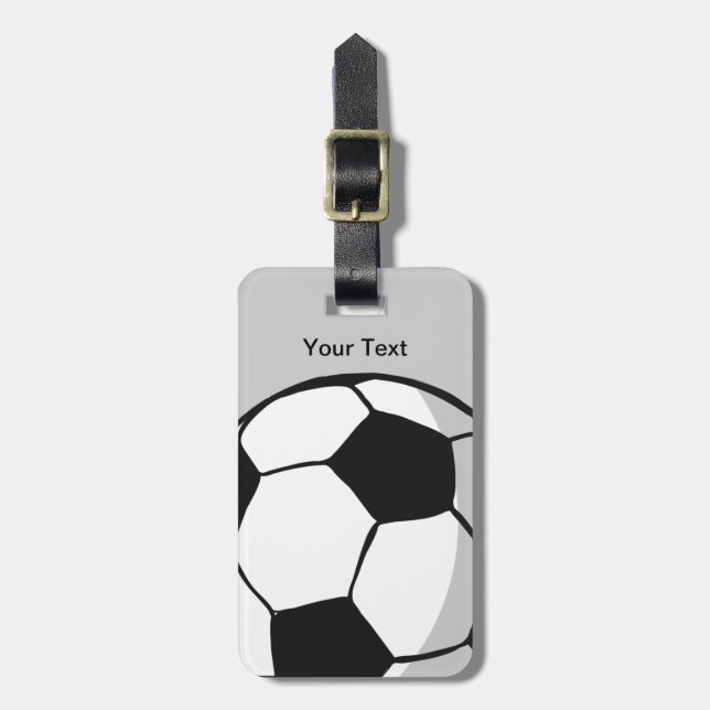 Soccer Ball Illustration Luggage Tag (Front Vertical)