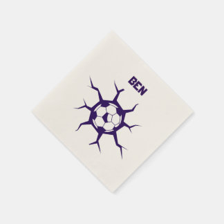 Soccer Ball in a wall Napkin