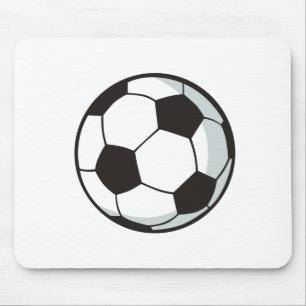 Soccer Ball in Cartoon Style Mouse Mat