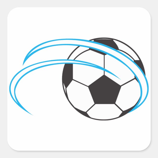 Soccer Ball in Motion Square Sticker (Front)