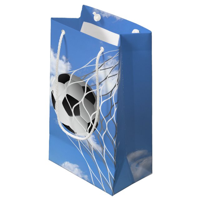 Soccer Ball in Net Small Gift Bag (Front Angled)
