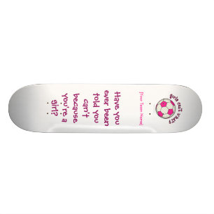 Soccer Ball in Pink Skateboard