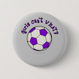 Soccer Ball in Purple 6 Cm Round Badge