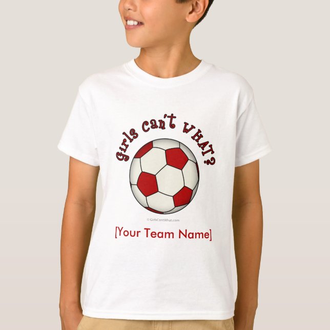 Soccer Ball in Red T-Shirt (Front)