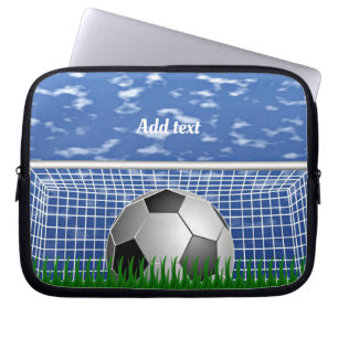 Soccer ball in the net template laptop sleeve