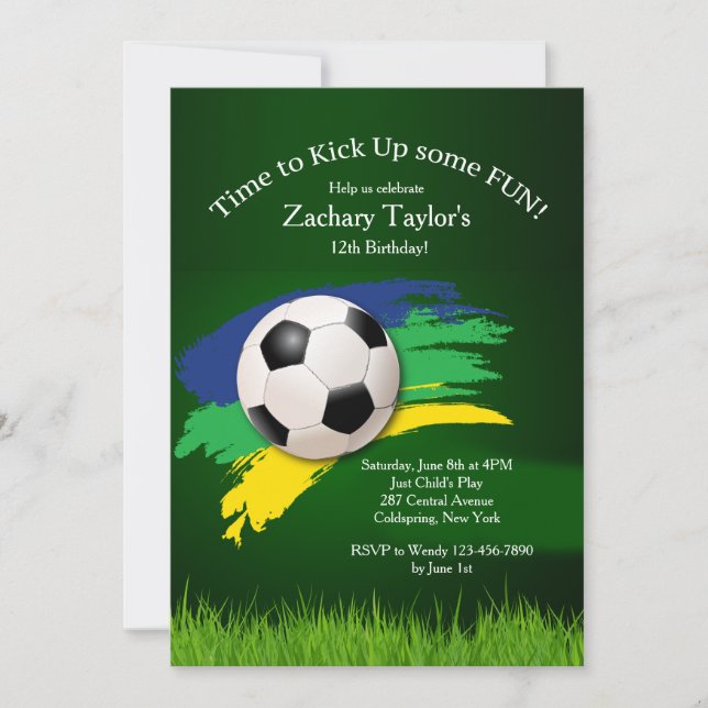 Soccer Ball Invitation (Front)