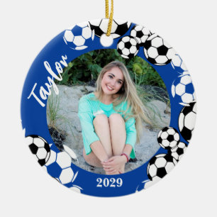 Soccer Ball Keepsake Ceramic Ornament