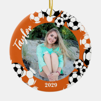 Soccer Ball Keepsake Ceramic Ornament