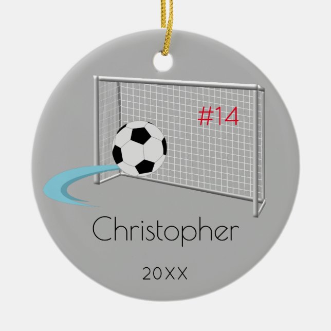Soccer Ball Keepsake Ornament (Front)