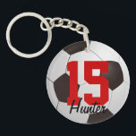 Soccer Ball Keychain<br><div class="desc">Soccer ball keychain with custom name by WRKDesigns.</div>