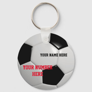 Soccer Ball Keychain Customise Your Name ID Tag