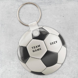 Soccer Ball Keychain Personalized Team Name Year