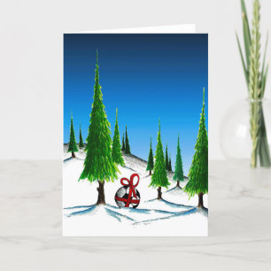 Soccer Ball Landscape - Christmas/Holiday Card