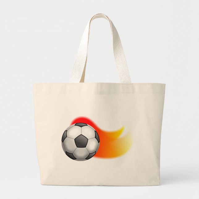 Soccer Ball Large Tote Bag (Front)