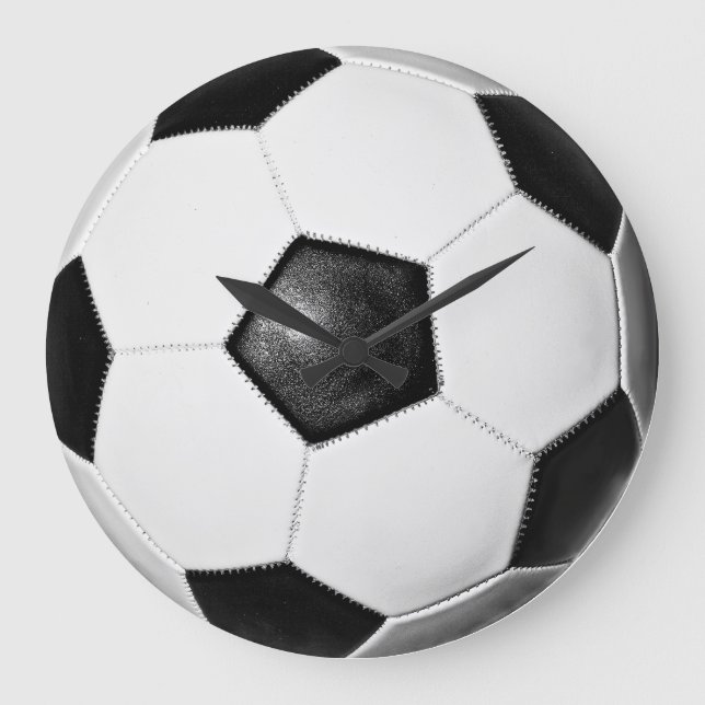 Soccer Ball Large Wall Clock (Front)