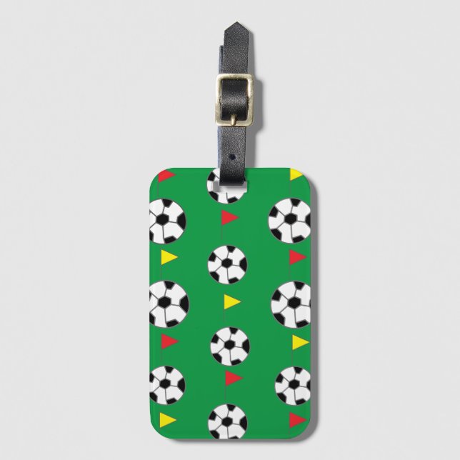 Soccer Ball Luggage Tag (Front Vertical)