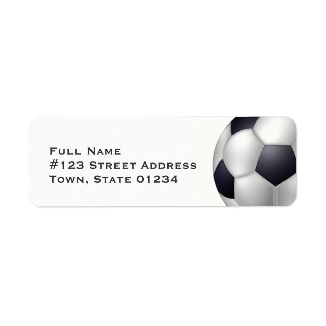 Soccer Ball Mailing Labels (Front)