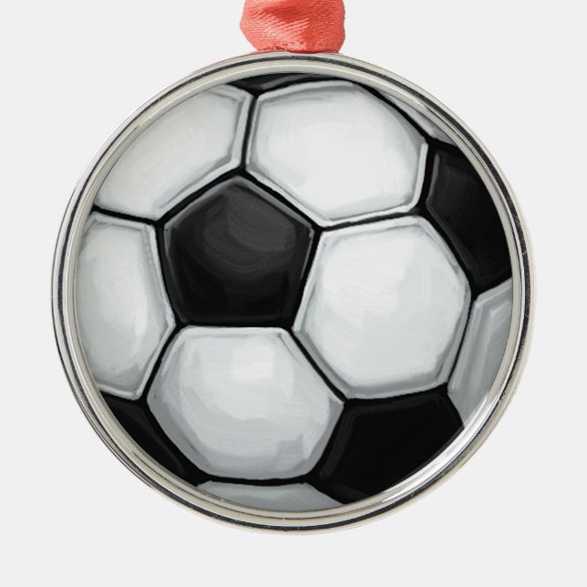Soccer Ball Metal Tree Decoration (Front)