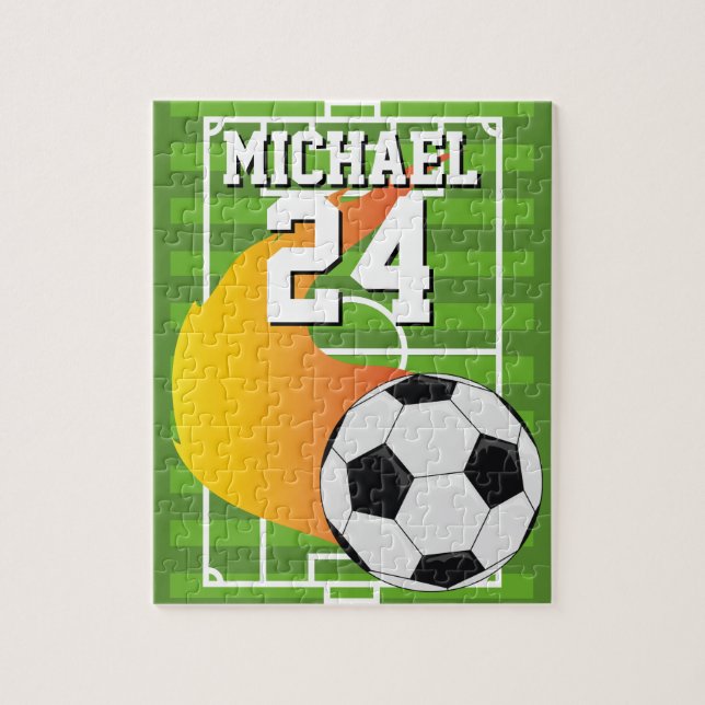 Soccer Ball Name Jersey Number Sports Jigsaw Puzzle (Vertical)