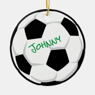 Soccer Ball NAME TEAM YEAR Personalised Ornament