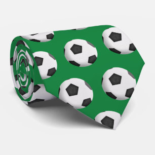 soccer ball on green tie