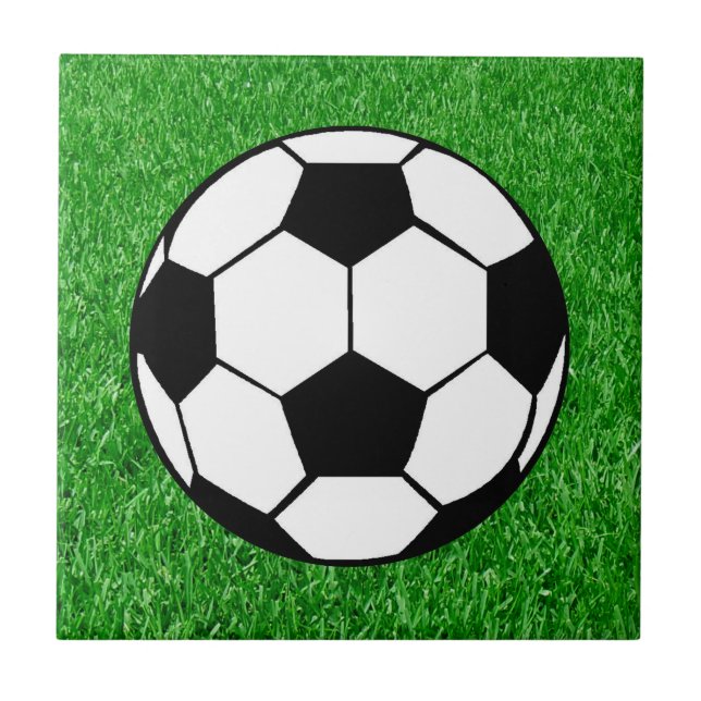 Soccer Ball On Lawn Tile (Front)
