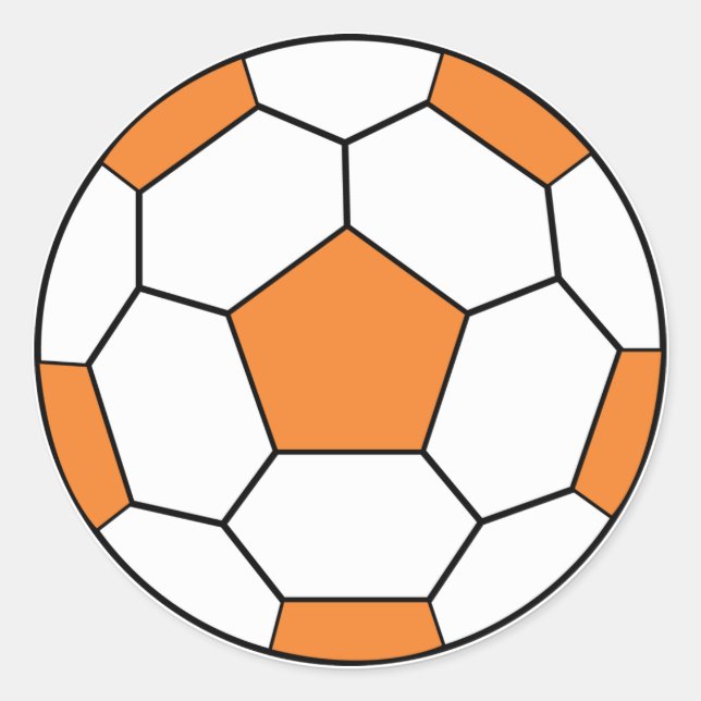 Soccer Ball Orange Sticker (Front)