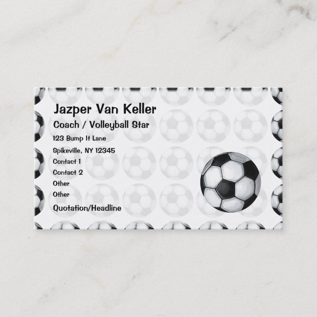 Soccer Ball Painted Pattrern Business Card (Front)