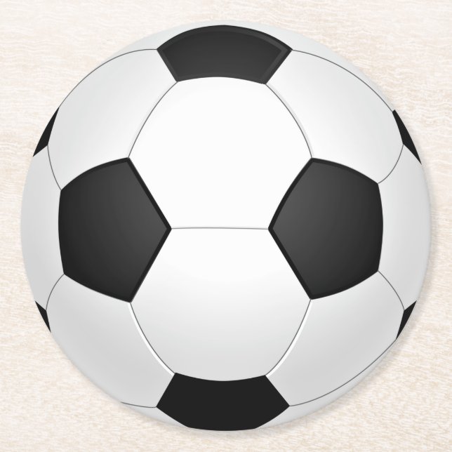 Soccer Ball Paper Coaster (Front)
