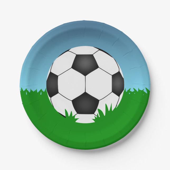 Soccer Ball Paper Plate (Front)