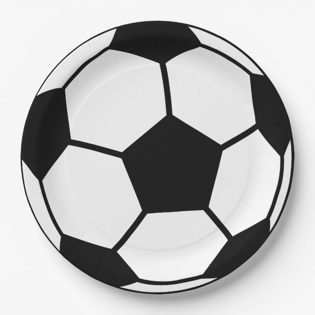 Soccer Ball Paper Plate (Front)