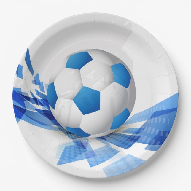 Soccer Ball Paper Plate (Front)