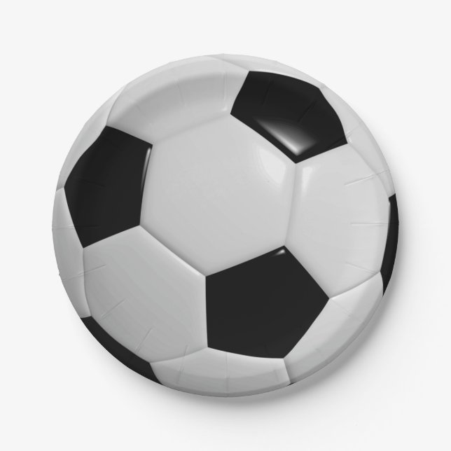 Soccer Ball Paper Plate (Front)