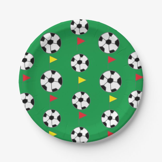 Soccer Ball Paper Plate (Front)