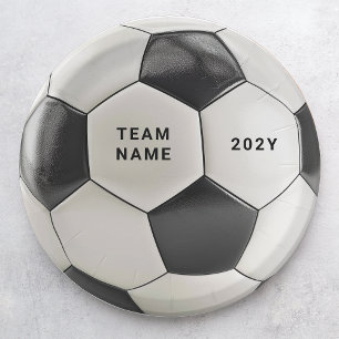 Soccer Ball Paper Plate   Team Name Party Plates