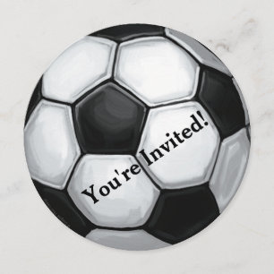 Soccer Ball Party Invitation