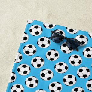 Soccer Ball Pattern Beach Towel