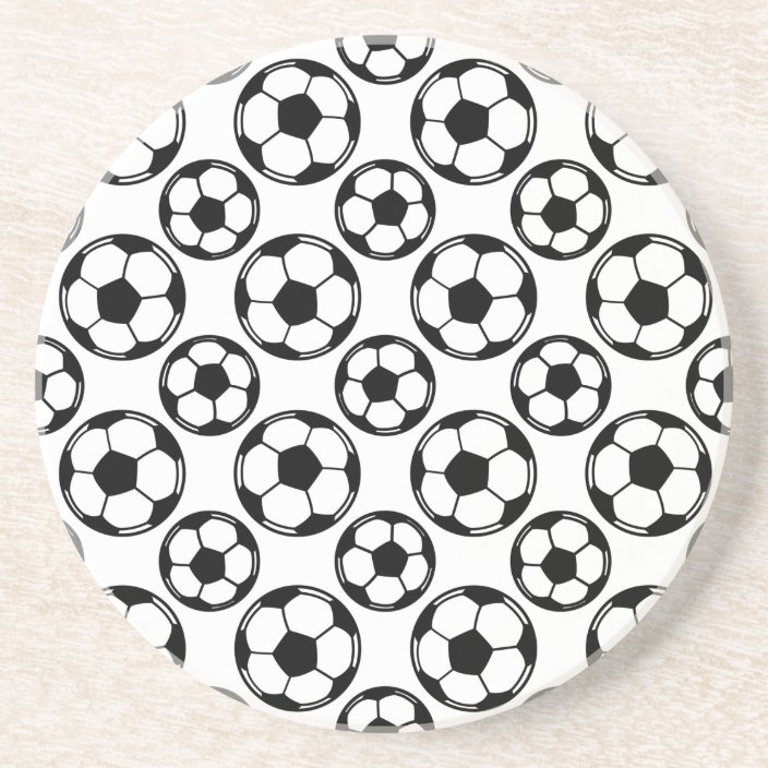 Soccer Ball Pattern CUSTOM BACKGROUND COLOR Coaster | Zazzle.co.uk