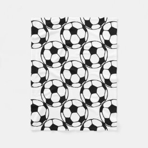 soccer ball pattern fleece blanket