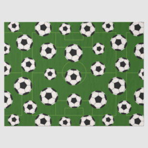 Soccer ball pattern hemed party tissue paper