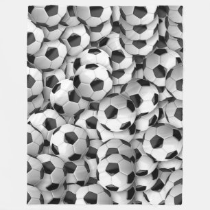 Soccer Ball Pattern Large Fleece Blanket