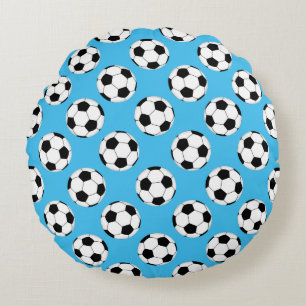 Soccer Ball Pattern Round Cushion
